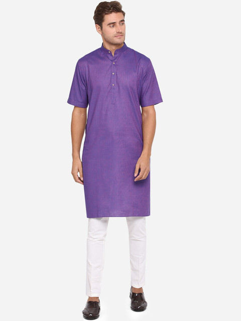 

Modi Kurta Men Purple Pure Cotton Kurta