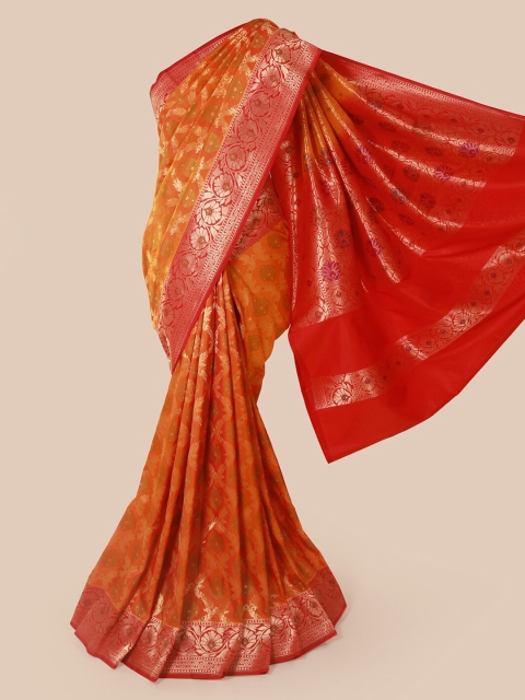 

Pothys Orange Pure Silk Woven Design Banarasi Saree