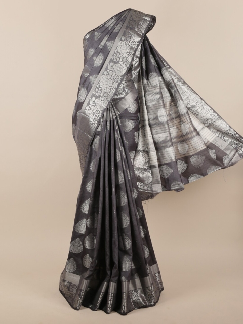 

Pothys Grey Woven Design Jute Silk Saree