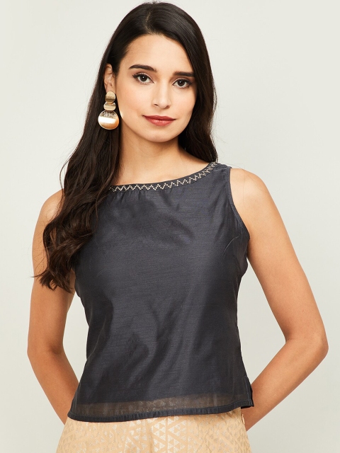 

Melange by Lifestyle Grey Regular Top