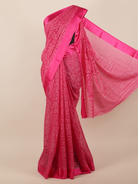 

Pothys Magenta Woven Design Jute Silk Saree