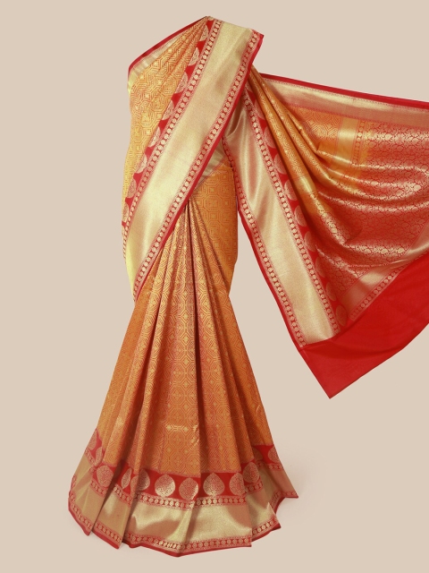 

Pothys Mustard Pure Silk Woven Design Banarasi Saree