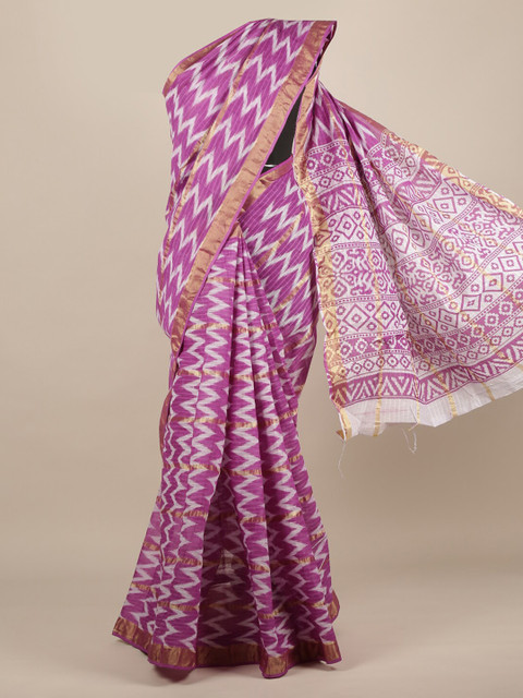 

Pothys Lavender Printed Pure Cotton Saree