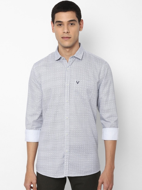 

Allen Solly Sport Men Grey Regular Fit Printed Pure Cotton Casual Shirt