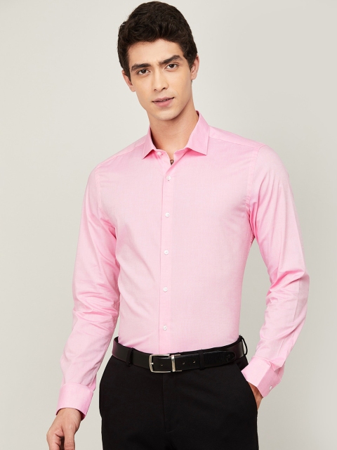 

CODE by Lifestyle Men Pink Slim Fit Solid CF-JIM Cotton Formal Shirt