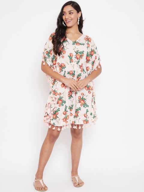 

The Kaftan Company Women Pink Printed Kaftan Dress