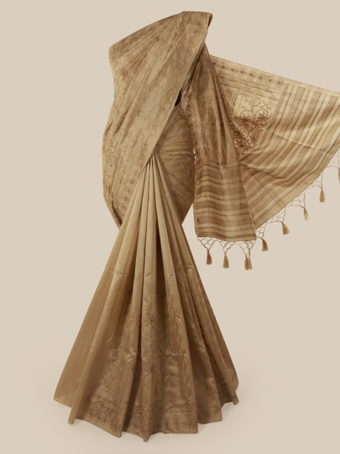 

Pothys Cream-Coloured Woven Design Jute Silk Saree