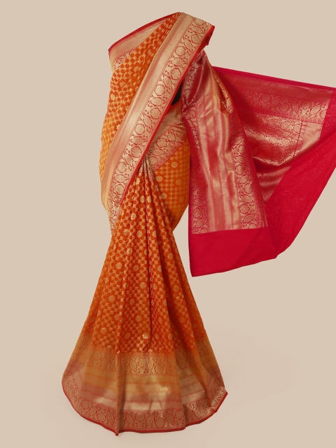 

Pothys Orange Pure Silk Woven Design Banarasi Saree