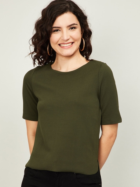 

CODE by Lifestyle Green Regular Solid Top
