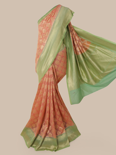 

Pothys Peach-Coloured Pure Silk Woven Design Banarasi Saree