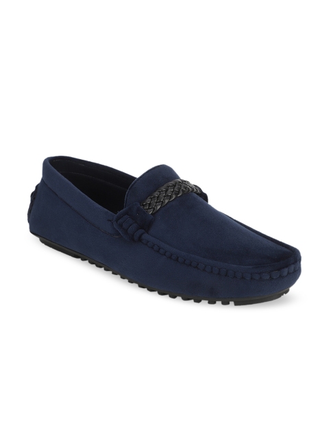 

Bruno Manetti Men Navy Blue Suede Loafers Casual Shoes