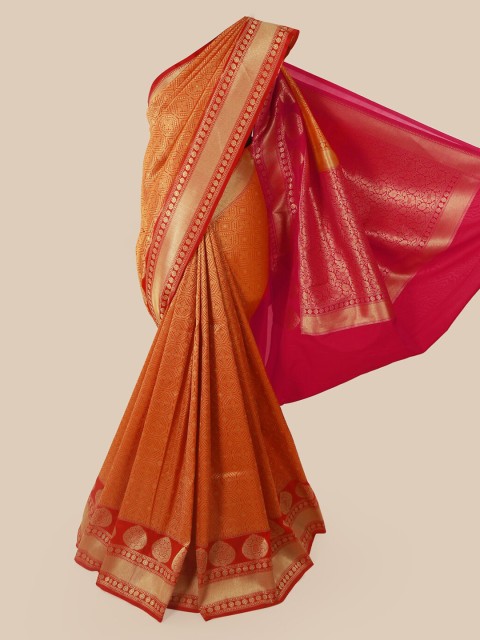 

Pothys Orange Pure Silk Woven Design Banarasi Saree