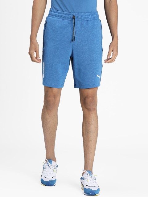 

Puma Men Blue Solid Regular Fit Cotton Sports Shorts