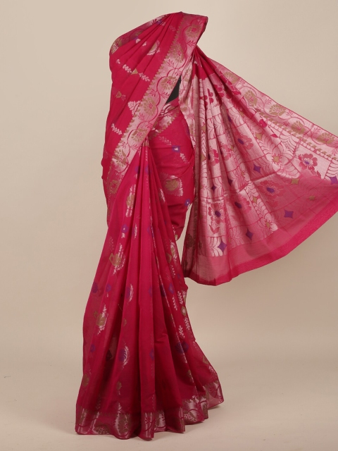 

Pothys Magenta Woven Design Saree