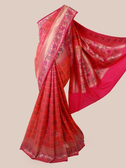 

Pothys Peach-Coloured Pure Silk Woven Design Banarasi Saree