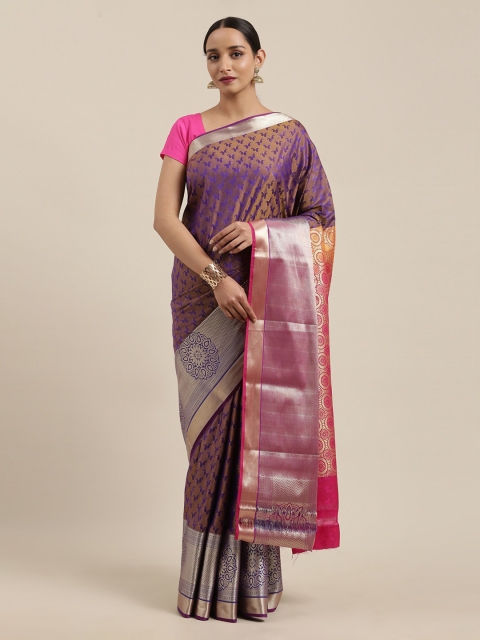 

The Chennai Silks Purple Woven Design Art Silk Saree