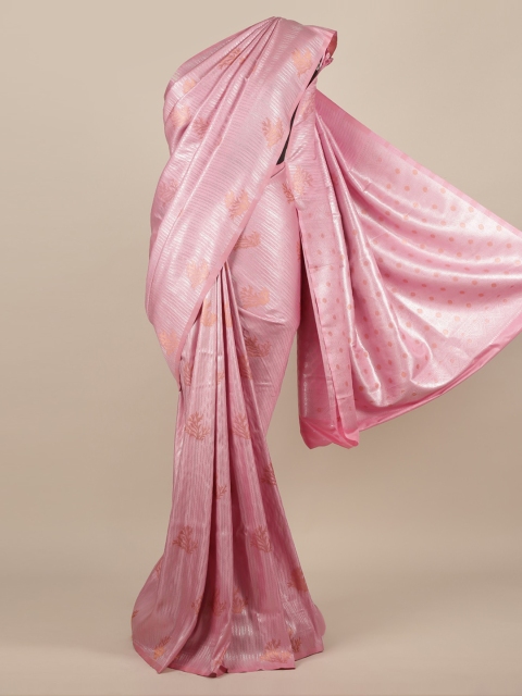 

Pothys Pink & Silver-Coloured Jute Silk Woven Design Saree