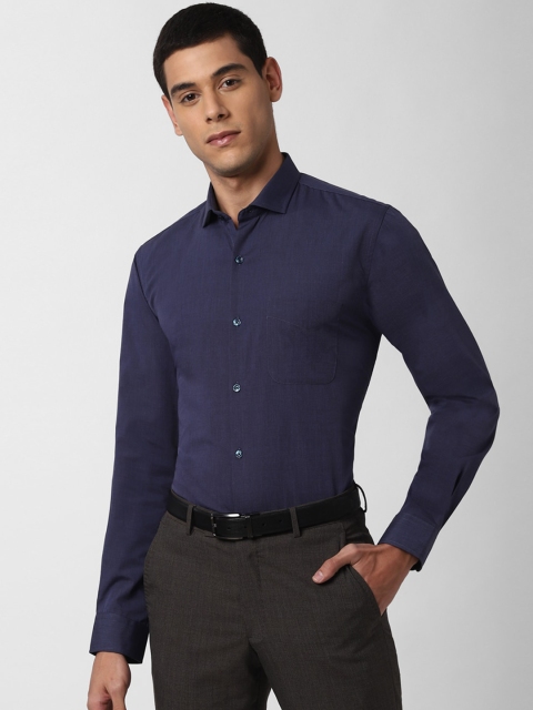 

Peter England Men Navy Blue Slim Fit Casual Shirt