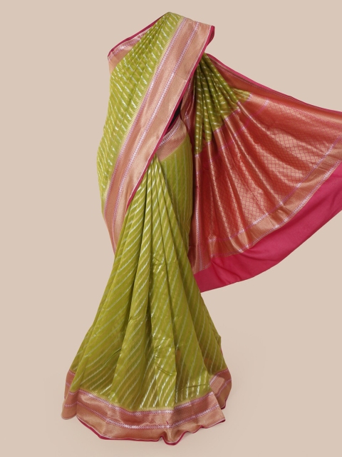 

Pothys Green Pure Silk Woven Design Banarasi Saree