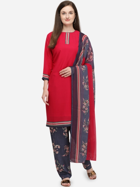 

VENISA Women Red & Grey Self Design Kurta with Salwar & Dupatta