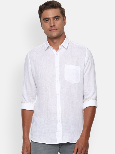 

Van Heusen Sport Men White Slim Fit Solid Casual Shirt