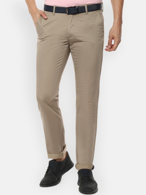 

Van Heusen Sport Men Beige Slim Fit Solid Pure Cotton Chinos