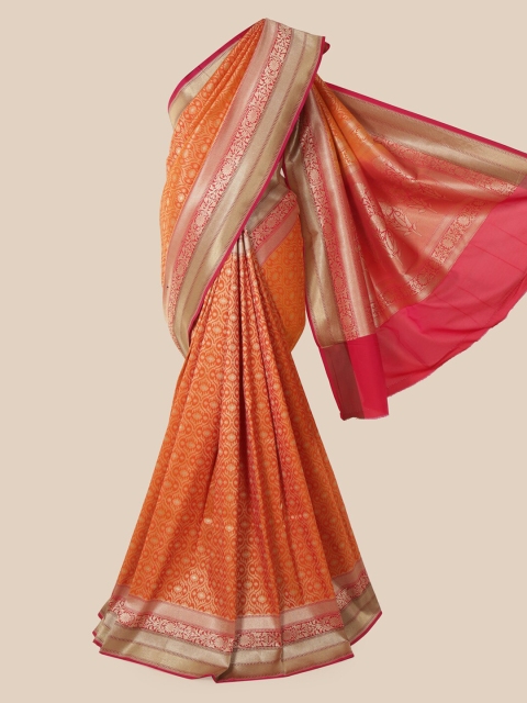 

Pothys Orange Pure Silk Woven Design Banarasi Saree