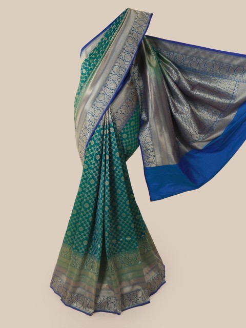 

Pothys Green Pure Silk Woven Design Banarasi Saree