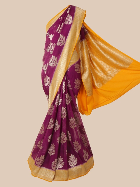 

Pothys Purple Pure Silk Woven Design Banarasi Saree