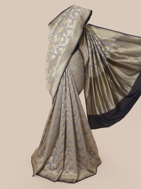 

Pothys Grey Pure Silk Woven Design Banarasi Saree