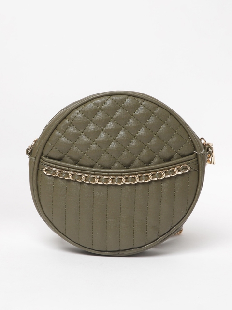 

CODE by Lifestyle Olive Green Textured Sling Bag