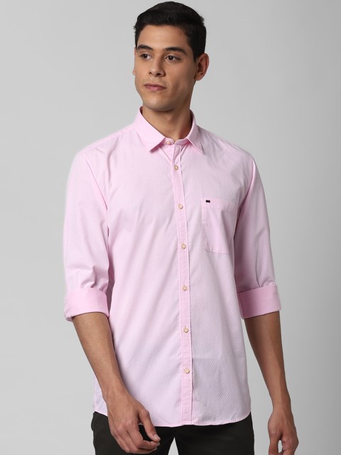 

Peter England Casuals Men Pink Slim Fit Solid Shirt