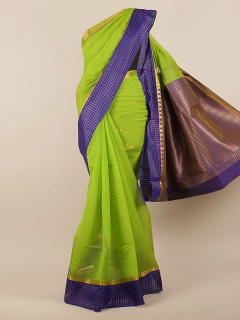 

Pothys Green Woven Design Silk Cotton Saree