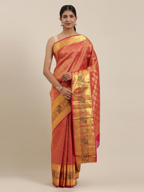 

The Chennai Silks Magenta Pure Silk Woven Design Kanjeevaram Saree