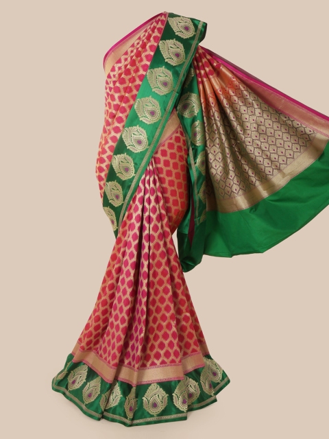 

Pothys Magenta & Green Pure Silk Woven Design Banarasi Saree