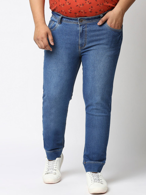 

High Star Men Blue Solid Mid Rise Clean Look Regular Fit Joggers