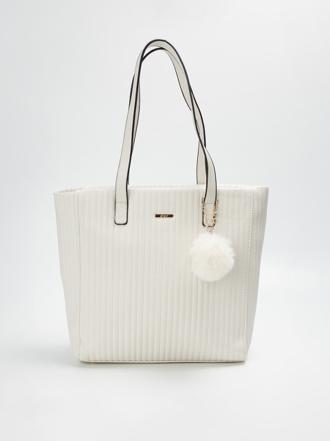 

Ginger by Lifestyle Off White Textured Shopper Shoulder Bag