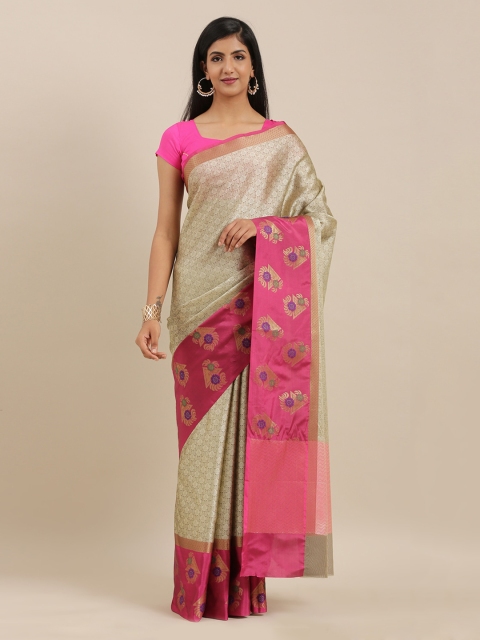 

The Chennai Silks Grey Organza Woven Design Banarasi Saree