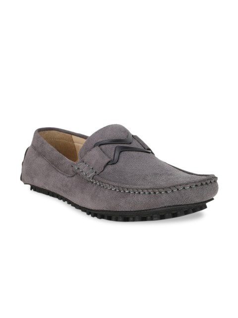 

Bruno Manetti Men Grey Suede Loafers