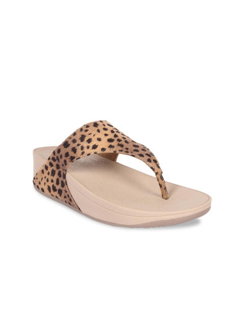 

Bella Toes Women Beige Animal Print Open Toe Flats