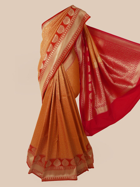 

Pothys Mustard Pure Silk Woven Design Banarasi Saree