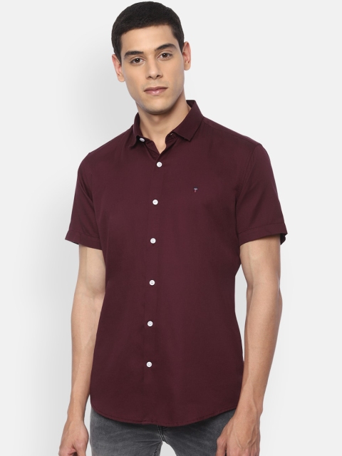 

Louis Philippe Jeans Men Maroon Slim Fit Solid Casual Shirt