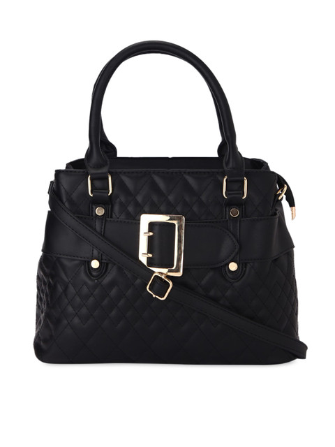 

Ratans Black Self Design Handheld Bag