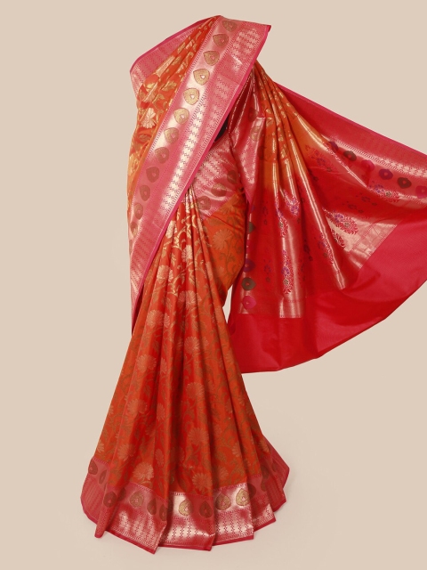 

Pothys Orange Pure Silk Woven Design Banarasi Saree