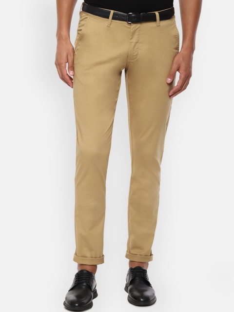 

Van Heusen Sport Men Khaki Brown Slim Fit Solid Chinos
