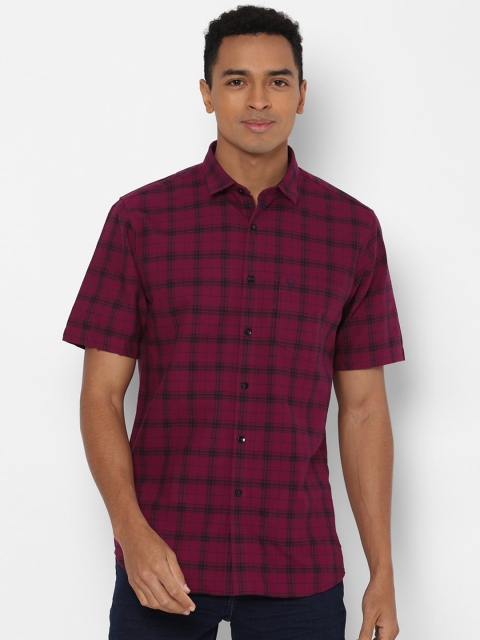 

Allen Solly Men Maroon & Black Slim Fit Checked Casual Shirt