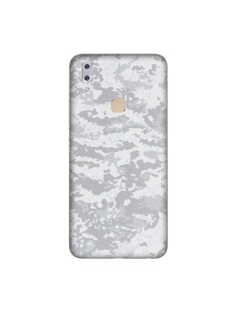 

Trendy Skins Silver-Toned & Grey Camouflage Pattern Vivo V9 Mobile Skin