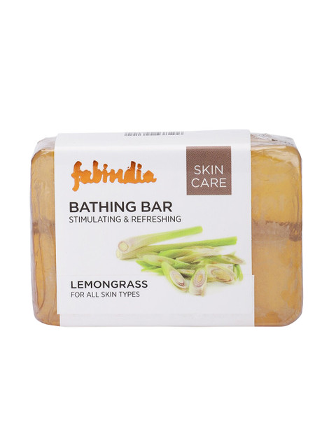 

Fabindia Lemongrass Bathing Bar 100g, Orange