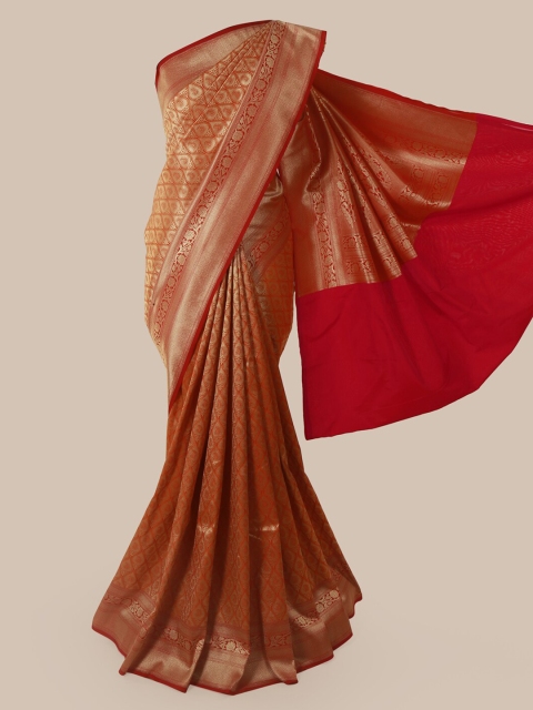 

Pothys Orange & Red Pure Silk Woven Design Banarasi Saree
