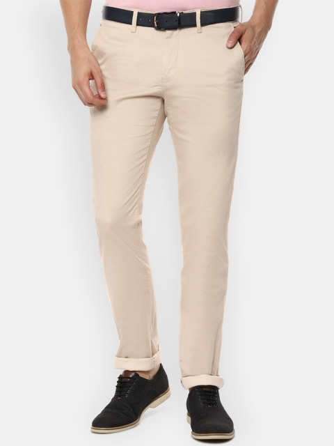

Van Heusen Sport Men Cream-Coloured Slim Fit Solid Chinos